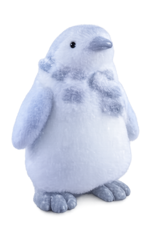 Pingüino de 45 cm con bufanda gris