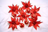 Paquete de Adornos y Flores Opulencia Roja