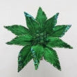 14" Glitter Sequin Edge Poinsettia Clip Set Of 4
