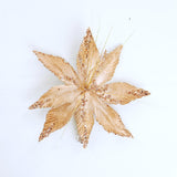 14" Cappuccino Poinsettia Clip Set Of 6