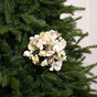 20" Ivory Hydrangea Leaf Stem Set Of 4