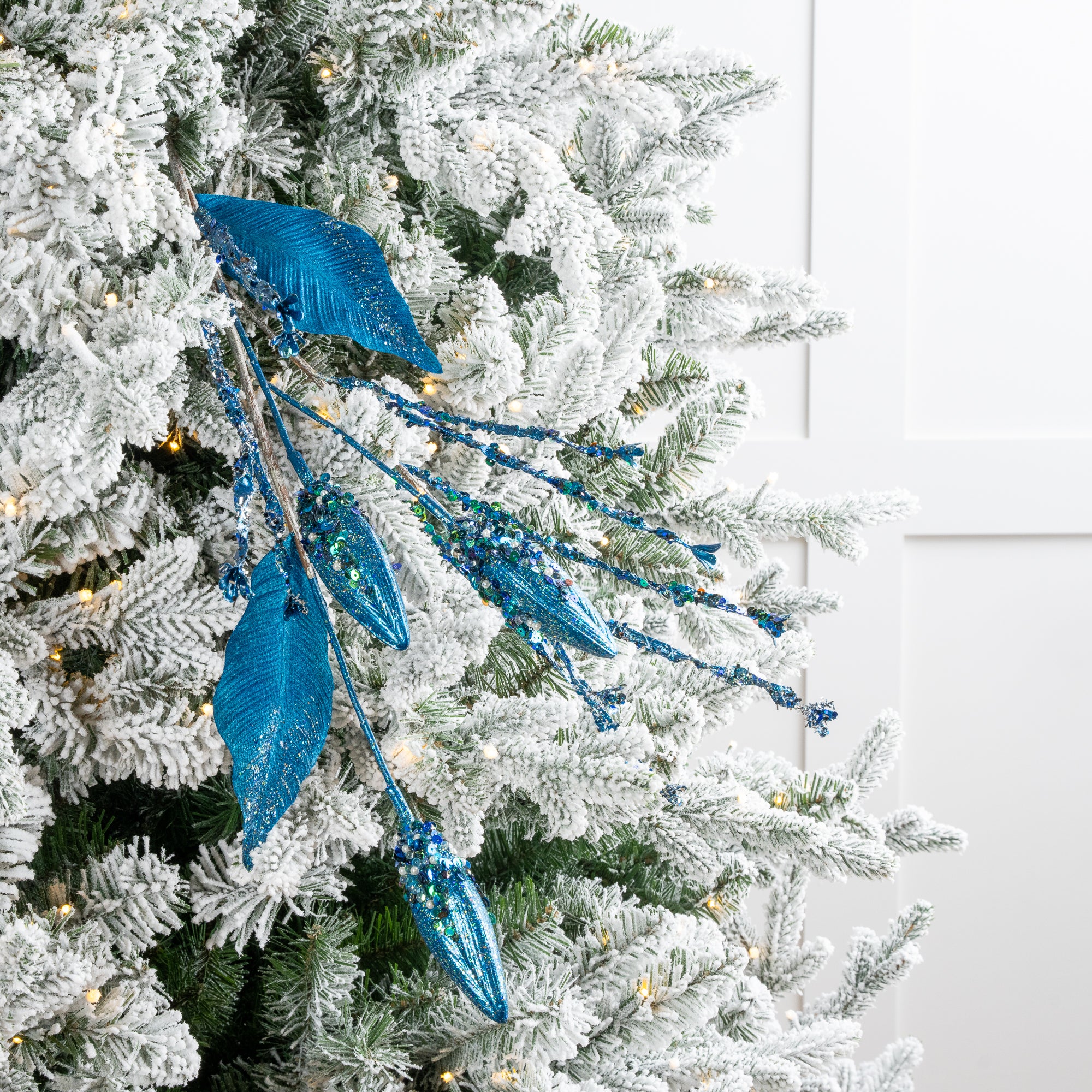 32" Glittered Twig Spray Set Of 6