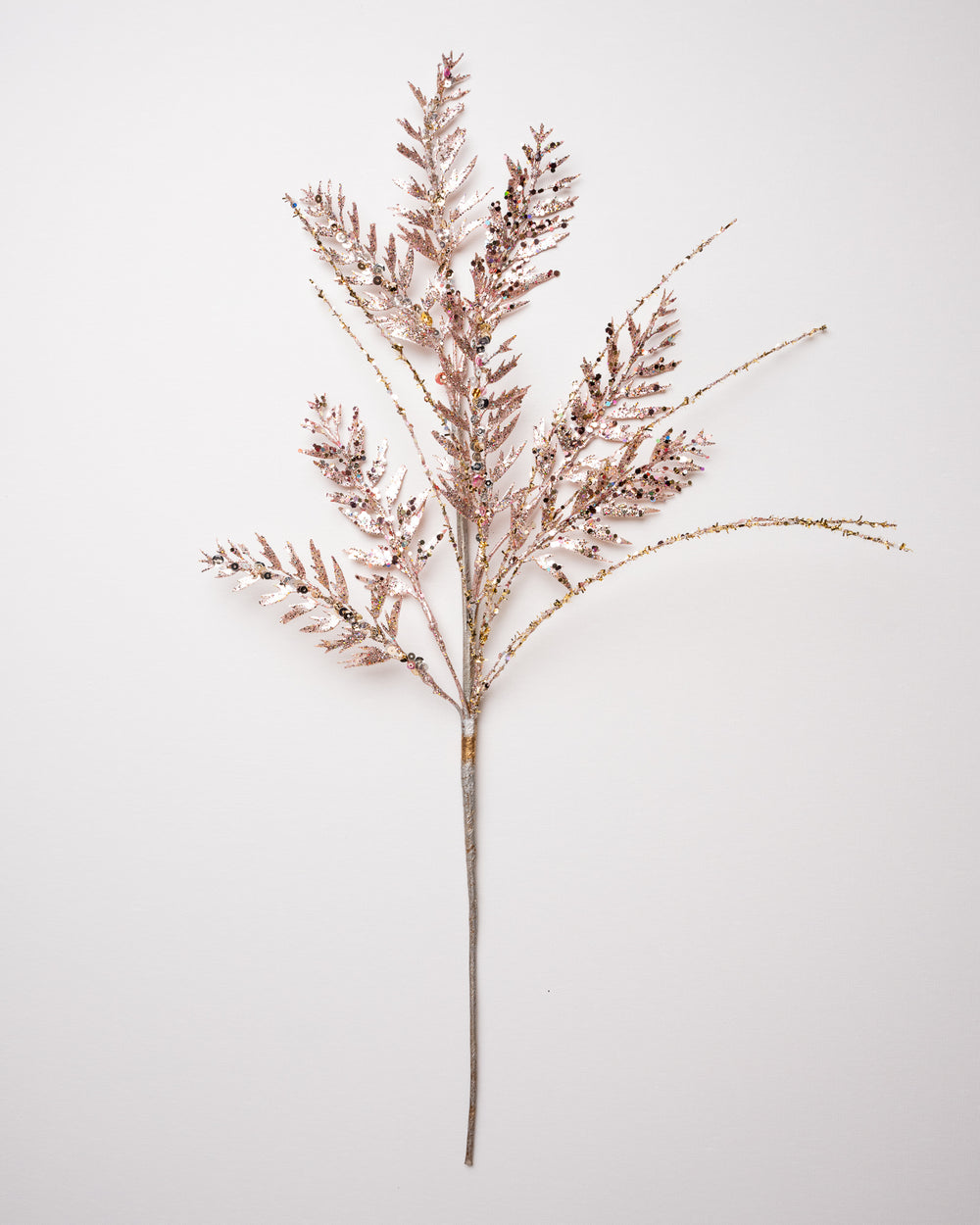 Juego de 6 aerosoles de coral con purpurina rosa de 25"