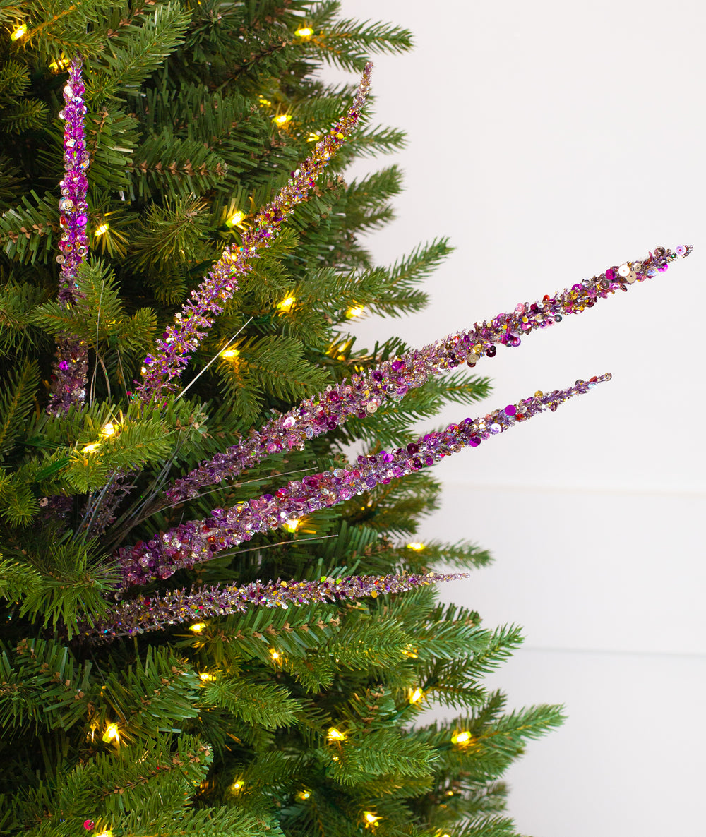 35" Glitter Fancy Spray Set Of 6