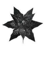 12" Glitter Poinsettia Pick Set Of 6