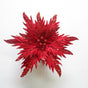 12" Glitter Poinsettia Clip Set Of 6