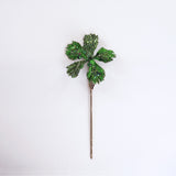 15" Emerald Hibiscus Clip Set Of 6