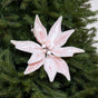 17" Pink Poinsettia Stem Set Of 6