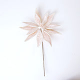 17" Pink Poinsettia Stem Set Of 6