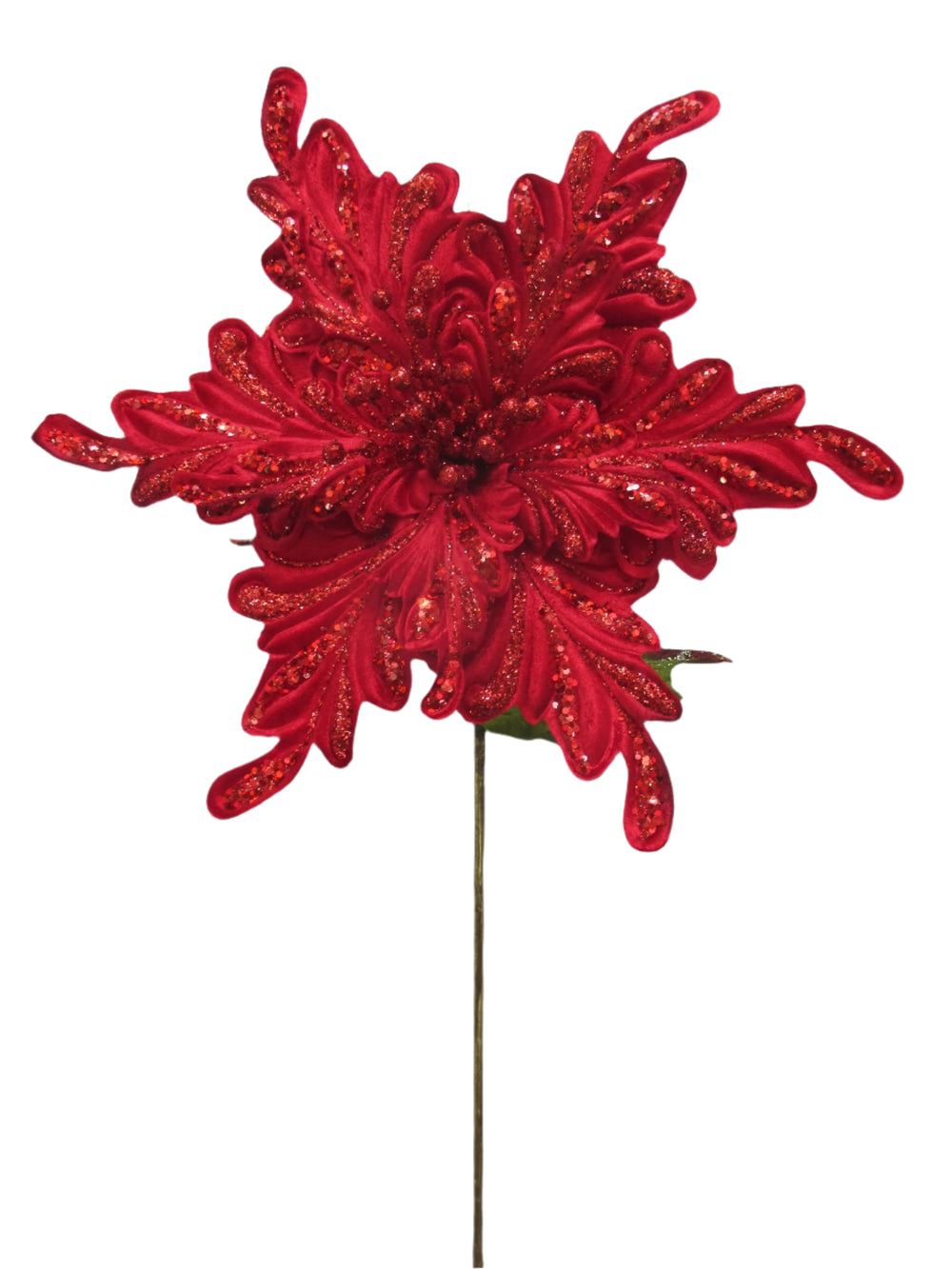 26" Velvet Giant Poinsettia Set Of 6