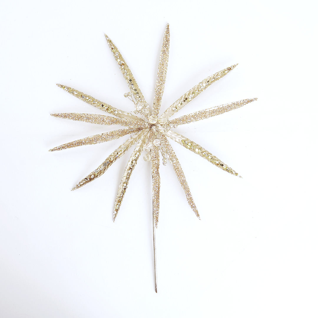 17" Glitter Papyrus Stem Set Of 6