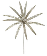 Set de 6 tallos de papiro con purpurina de 43 cm