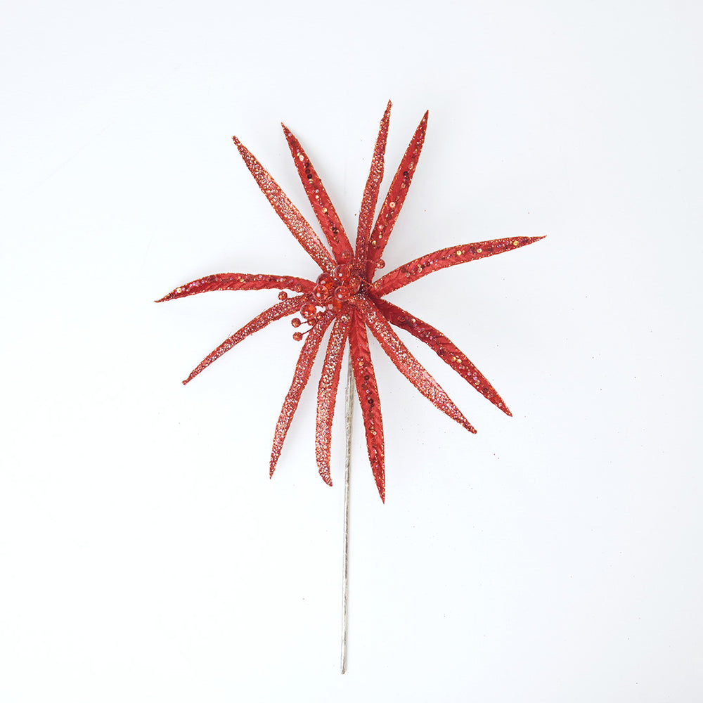 17" Glitter Papyrus Stem Set Of 6