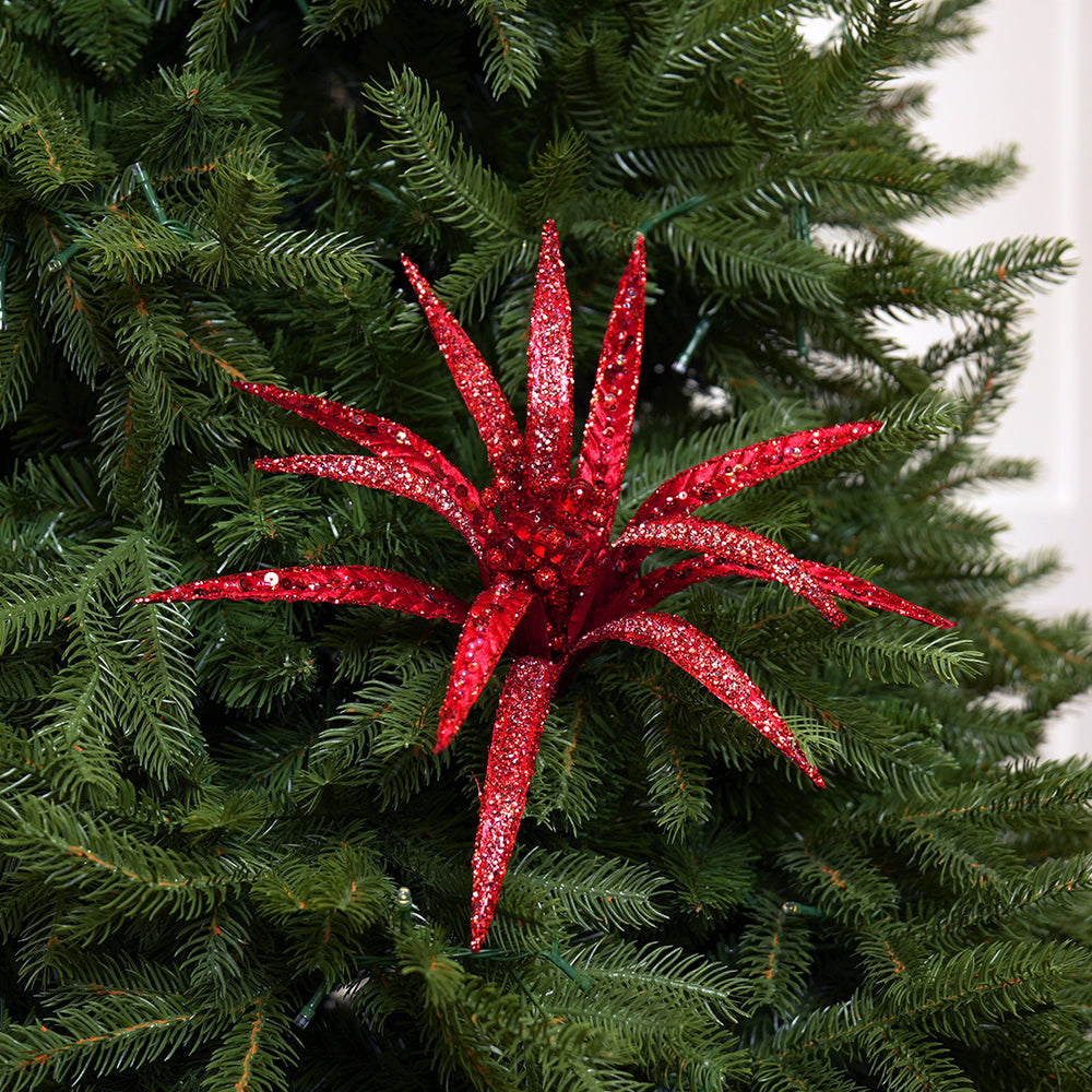 17" Glitter Papyrus Stem Set Of 6