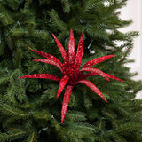 17" Glitter Papyrus Stem Set Of 6