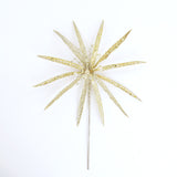 17" Glitter Papyrus Stem Set Of 6