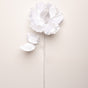 26'' White Rose Flower Stem Set Of 6