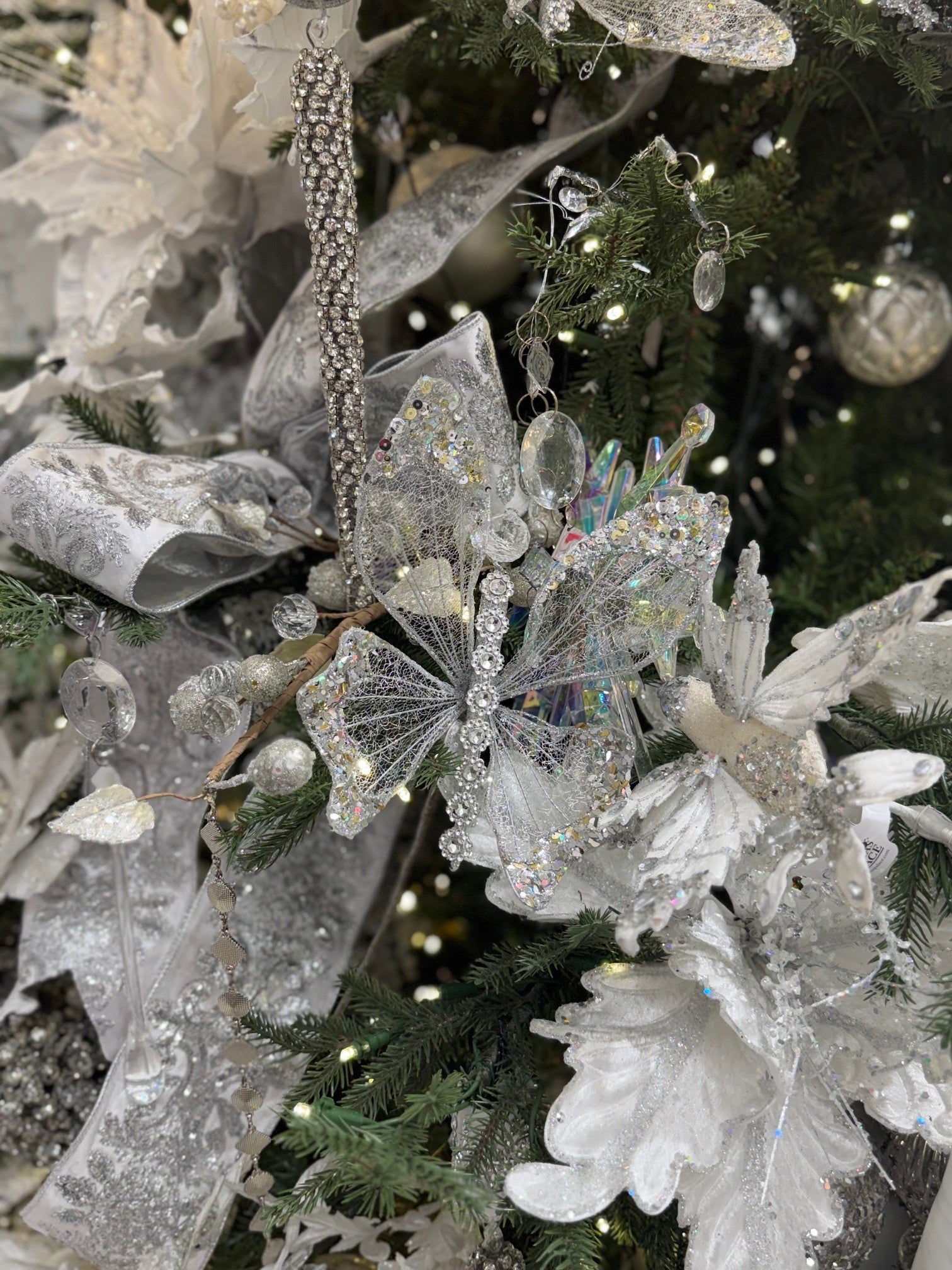 9" Silver Butterfly Pick Set Of 6