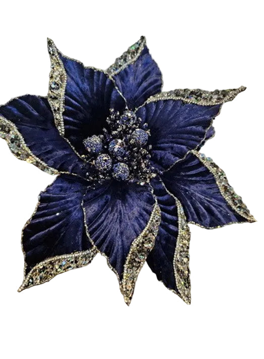 12" Poinsettia Stem Set Of 4