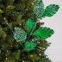 25" Sequin Leaf Branch Set Of 6
