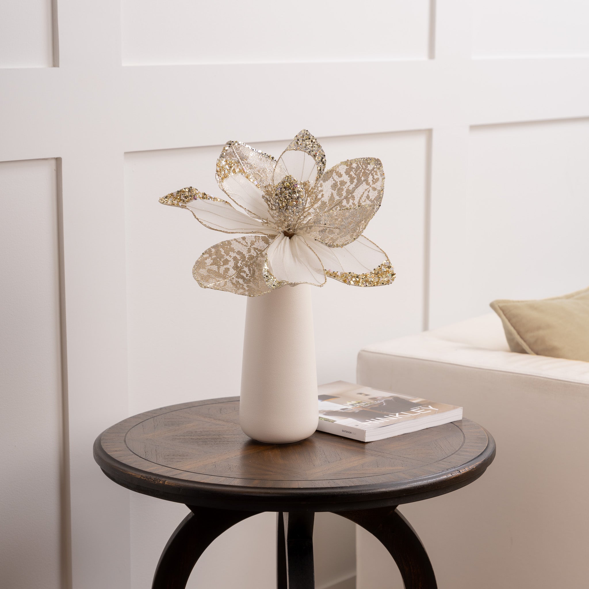 17" Glitter Hibiscus Set Of 6