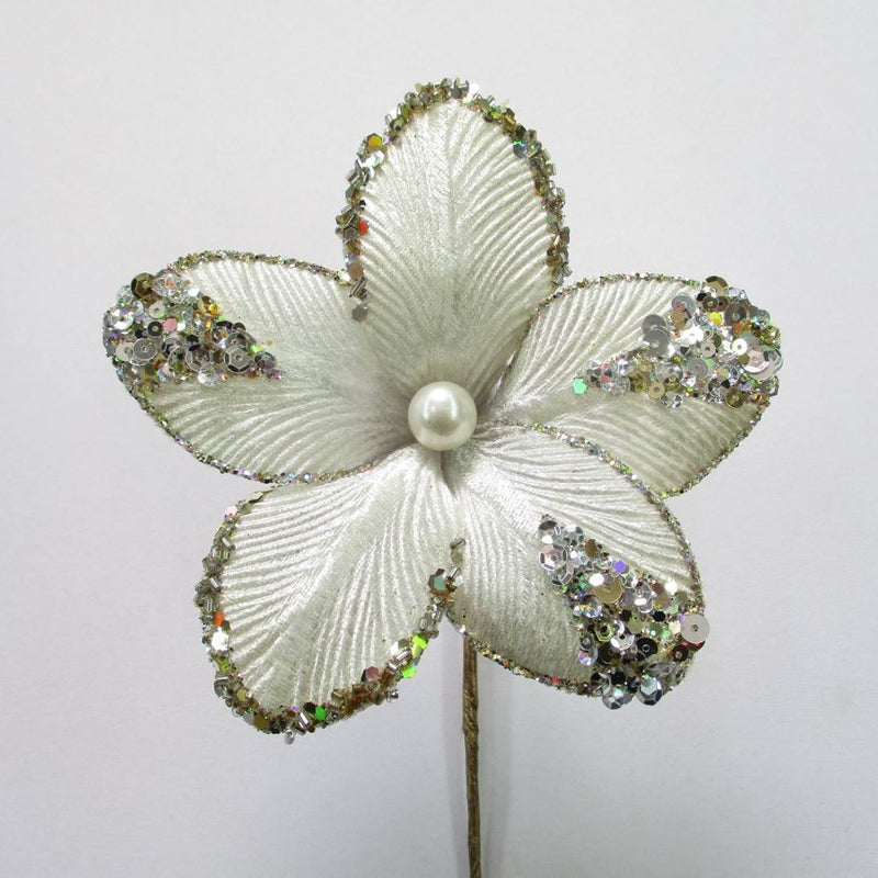 Juego de 12 mini flores de terciopelo de 9"