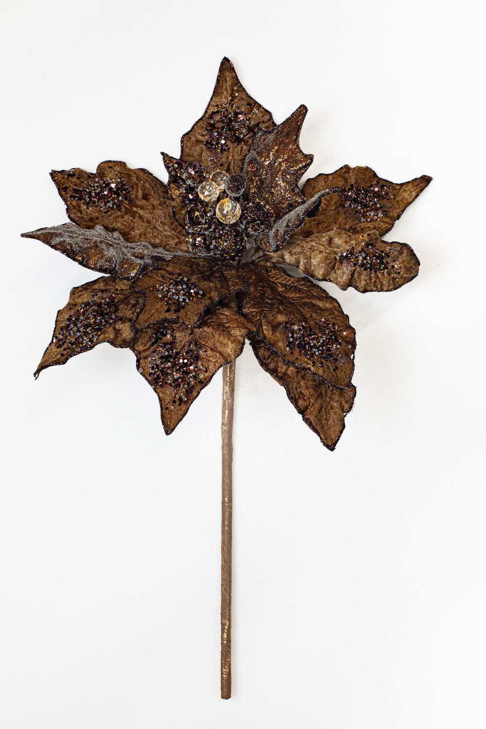 21" Giant Poinsettia Stem Set Of 2