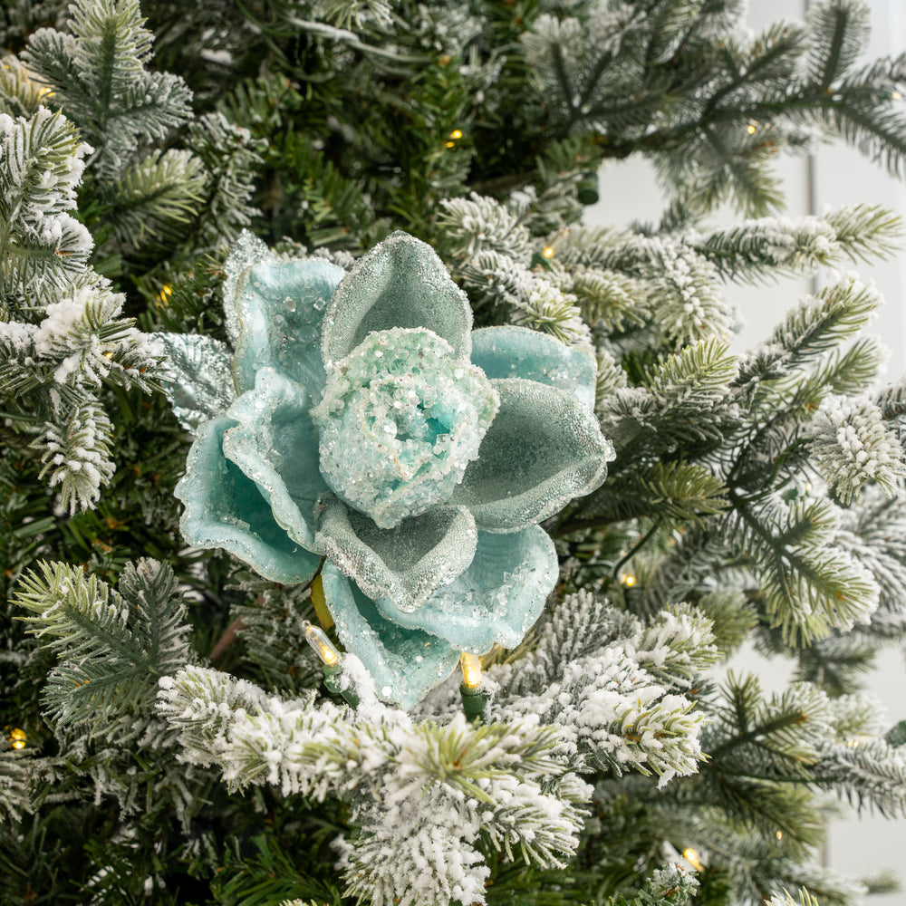28" Ice Blue Rose Stem Set Of 6