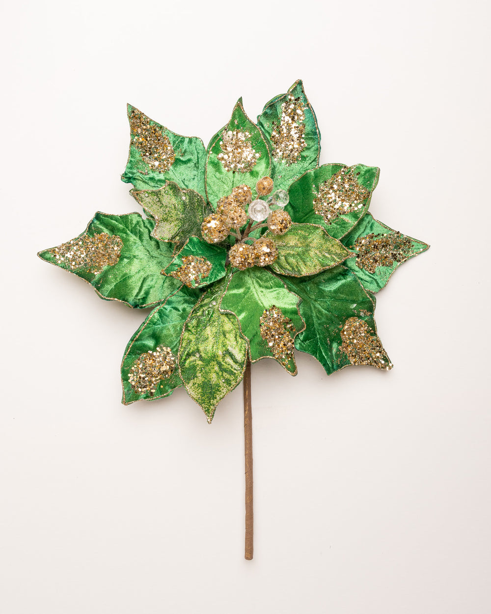 21" Giant Emerald Poinsettia Set Of 2