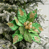 21" Giant Emerald Poinsettia Set Of 2