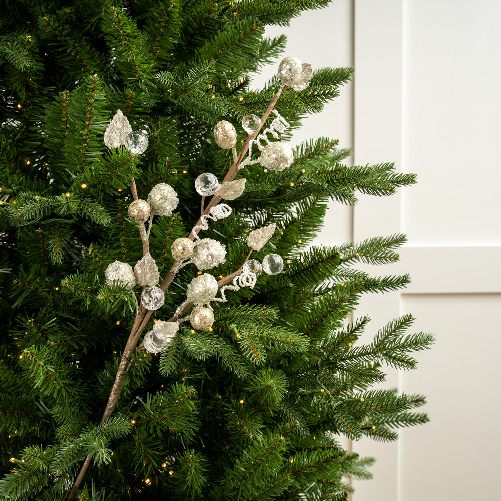 Juego de 6 ramas de bayas heladas de 28"