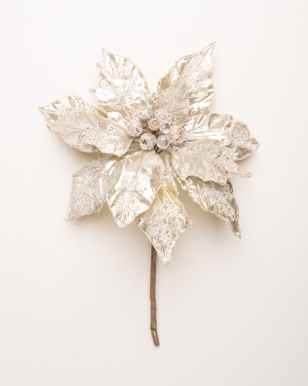 20" Icy Poinsettia Set Of 2