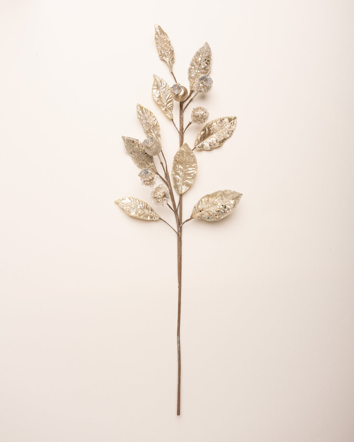 30" Icy White Mini Pomegranate Leaf Spray Set Of 6