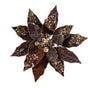 18" Dark Oak Poinsettia Stem Set Of 6