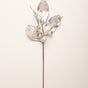 24" Silver & Icy Berry Magnolia Leaf Set Of 6