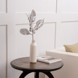 Juego de 6 hojas de magnolia plateadas y heladas de 24"