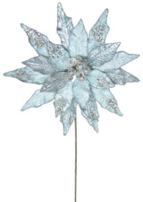 Decorative blue flower on a white background