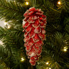 11" Jeweled Pinecone Ornament Set of 2