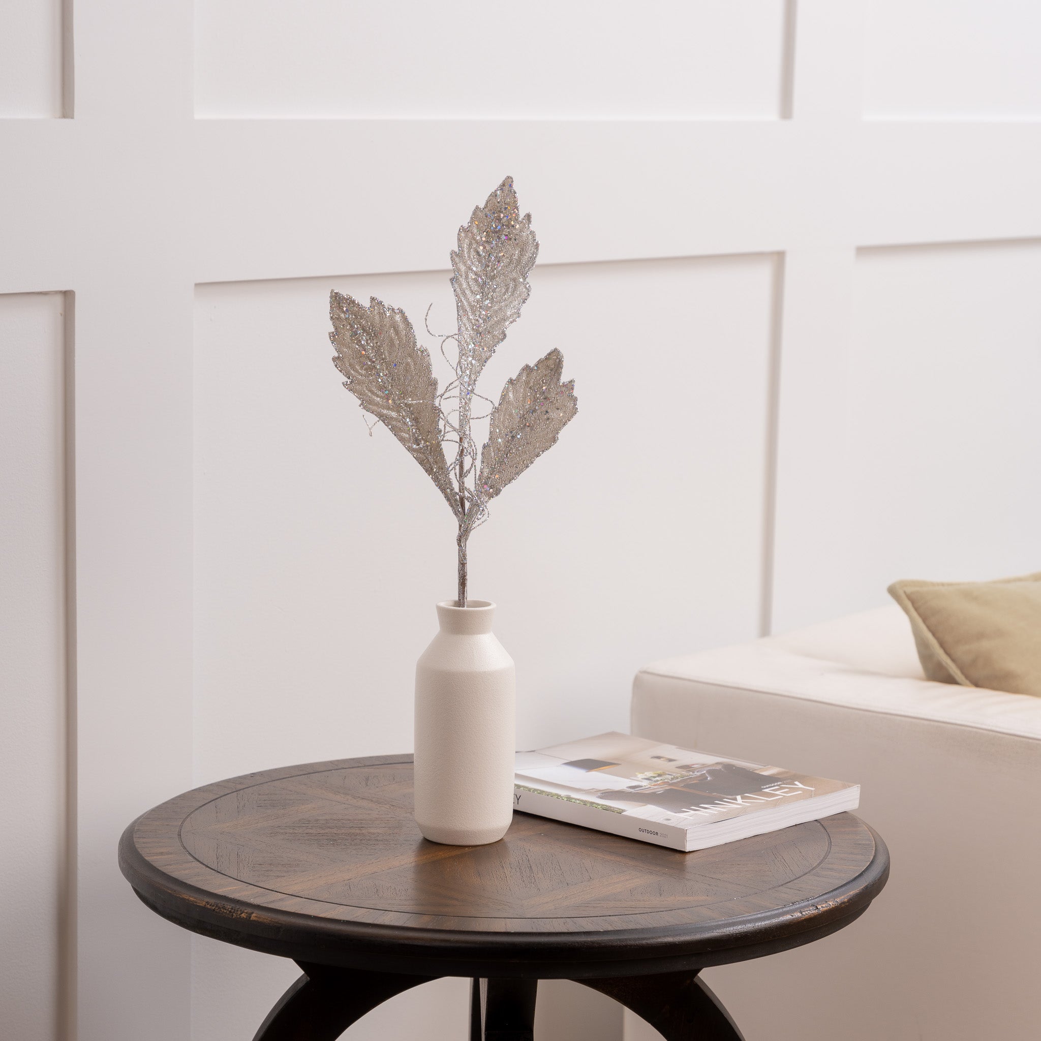 33" Silver Glitter Fancy Diamond Spray Set Of 6