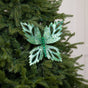 12" Emerald Glitter Butterfly Set Of 4