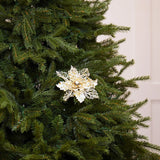 13" Mini Ivory Holly Clip Set Of 6