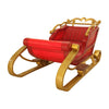 Trineo de Papá Noel rojo y dorado de 1,8 m x 1,2 m