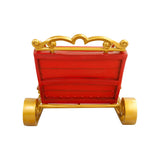 Trineo de Papá Noel rojo y dorado de 1,8 m x 1,2 m