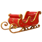 10 FT x 5 FT Red & Gold Santa Sleigh