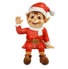 Elfo de Papá Noel sentado rojo de 3 pies