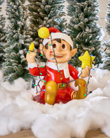 2 FT Santa Elf Playing With Lights