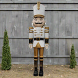 9 FT White & Gold Nutcracker