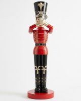 16 FT Red, Black & Gold Toy Soldier with Gold Trumpet
