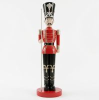 16 FT Red, Black & Gold Toy Soldier with Gold Baton