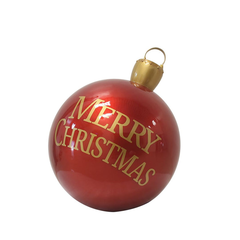 Bola roja de Feliz Navidad de 3 pies